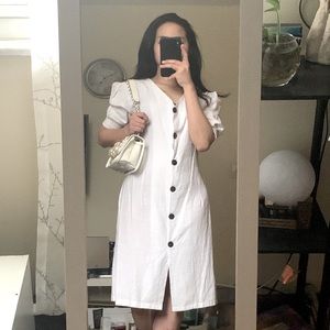 White vintage midi dress